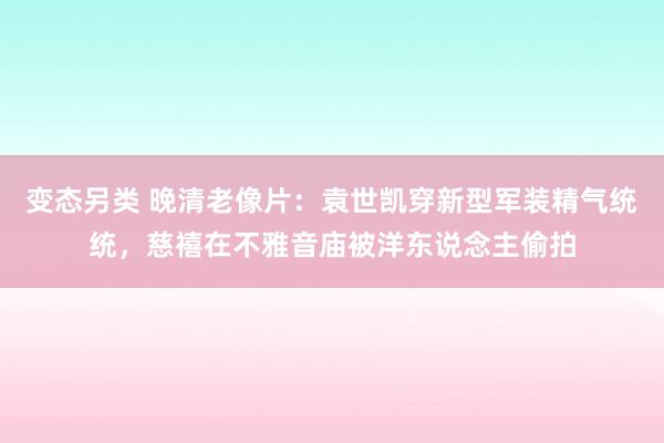 变态另类 晚清老像片：袁世凯穿新型军装精气统统，慈禧在不雅音庙被洋东说念主偷拍