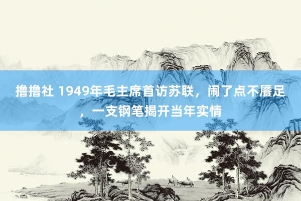 撸撸社 1949年毛主席首访苏联，闹了点不餍足，一支钢笔揭开当年实情