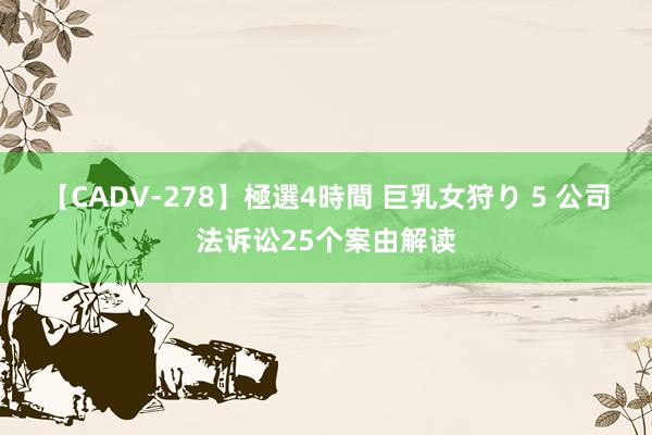 【CADV-278】極選4時間 巨乳女狩り 5 公司法诉讼25个案由解读