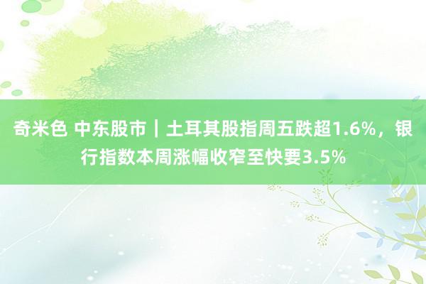 奇米色 中东股市｜土耳其股指周五跌超1.6%，银行指数本周涨幅收窄至快要3.5%