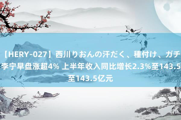 【HERY-027】西川りおんの汗だく、種付け、ガチSEX 李宁早盘涨超4% 上半年收入同比增长2.3%至143.5亿元