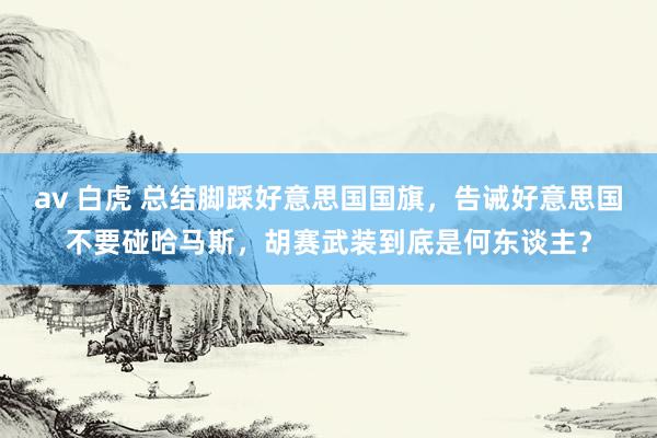 av 白虎 总结脚踩好意思国国旗，告诫好意思国不要碰哈马斯，胡赛武装到底是何东谈主？